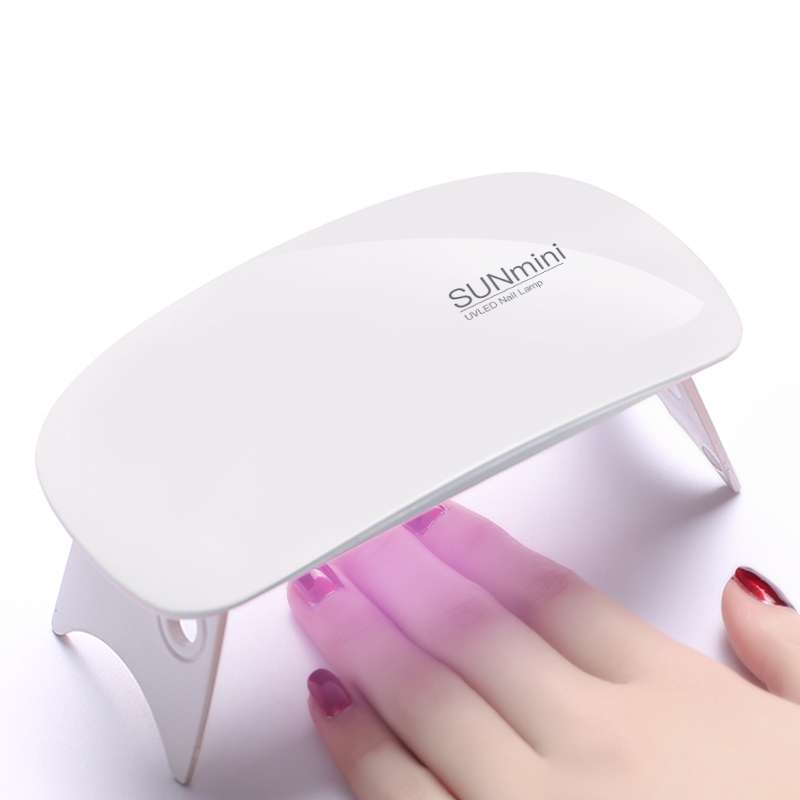 SUN mini 2 6W UV + LED USB Nail Lamp Fingernail Gel Curing Dryer(White)