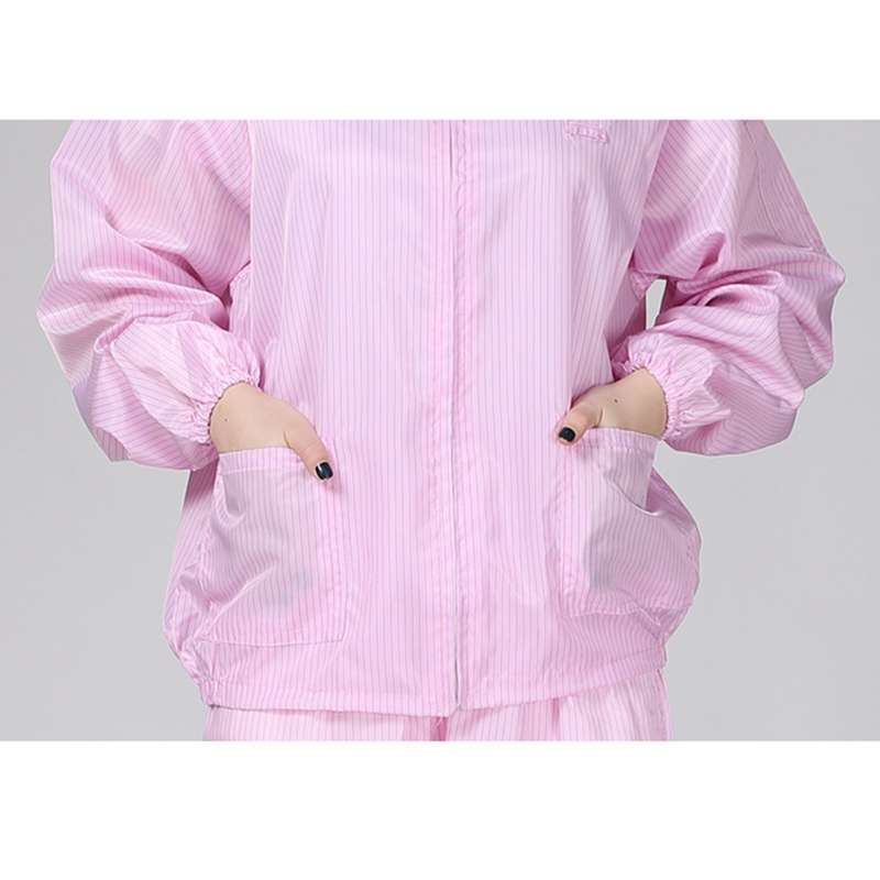 Antistatic Top Short Dust-free Jacket Lapel Overalls,Size:XXL(White)