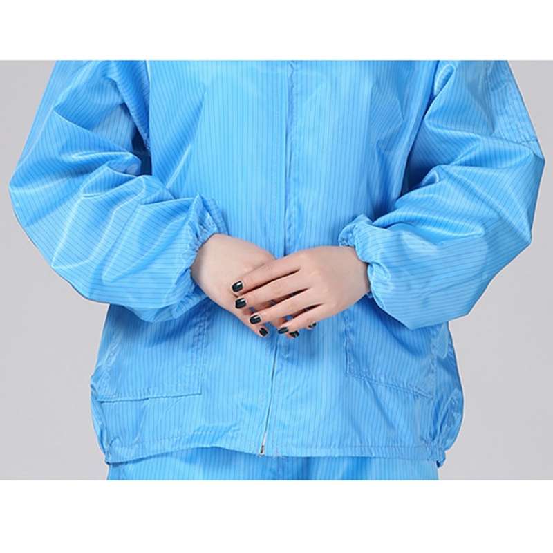 Antistatic Top Short Dust-free Jacket Lapel Overalls,Size:XXL(White)