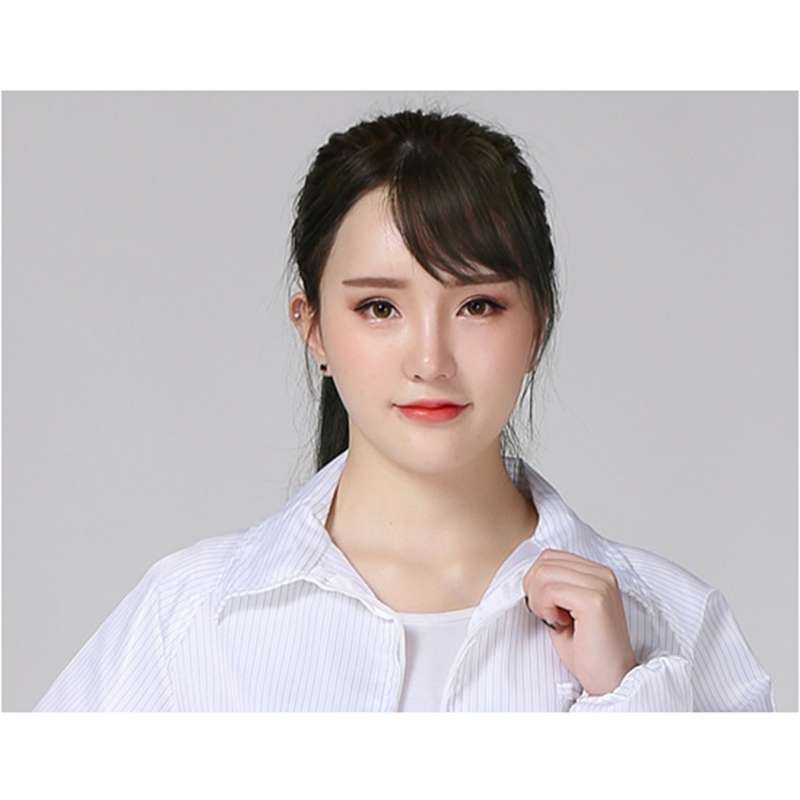 Antistatic Top Short Dust-free Jacket Lapel Overalls,Size:XXL(White)