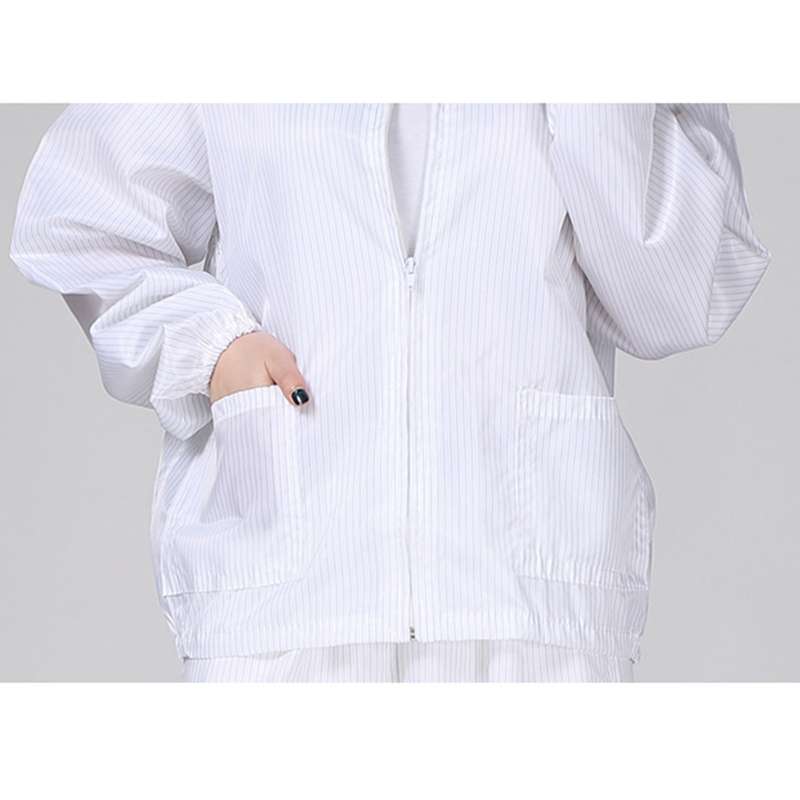 Antistatic Top Short Dust-free Jacket Lapel Overalls,Size:XXL(White)