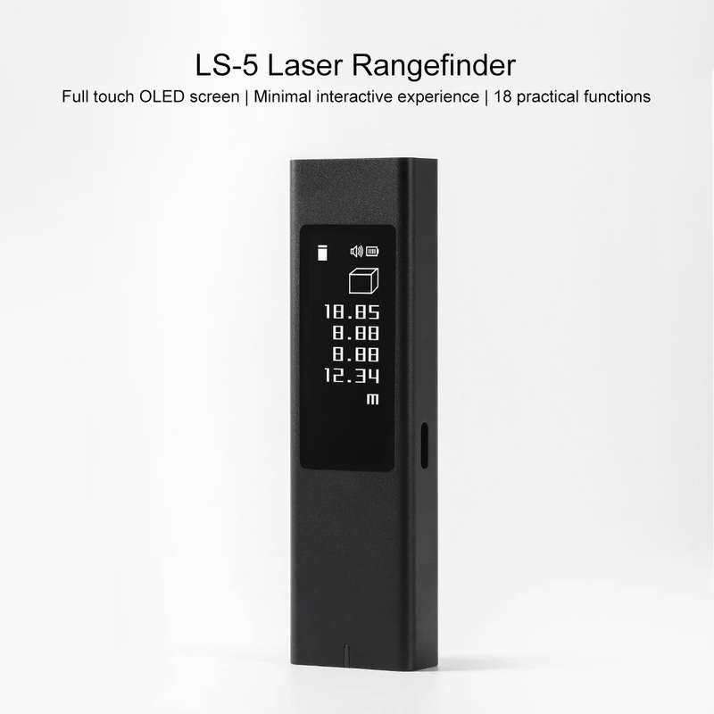Original Xiaomi Youpin DUKA LS5 Touch Screen High-precision Infrared Laser Rangefinder (Black)