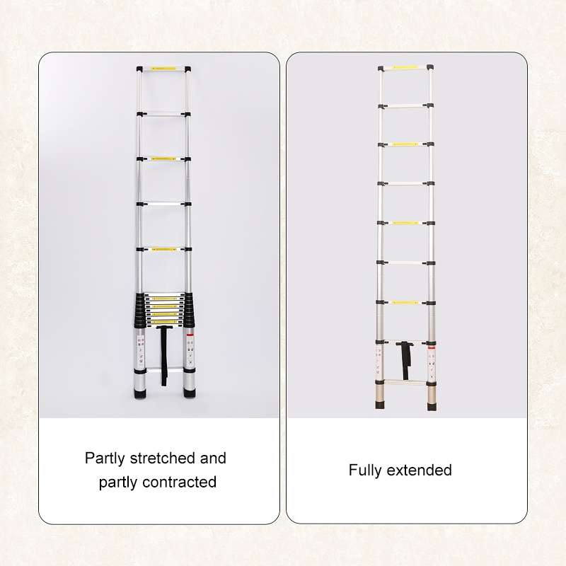 Multifunctional Thickened Aluminum Alloy Single-sided Telescopic Ladder, Size: 1.4m