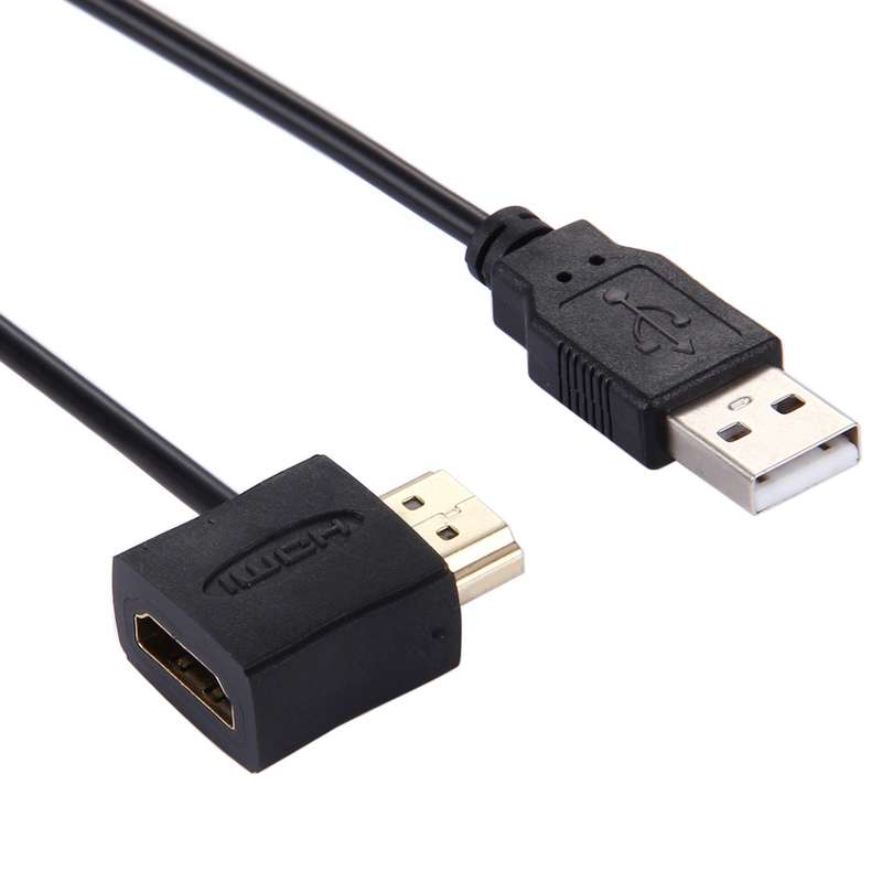 HDMI Female to VGA Male Converter with Audio Output Adapter for Projector, Monitor, TV Sets(Black)