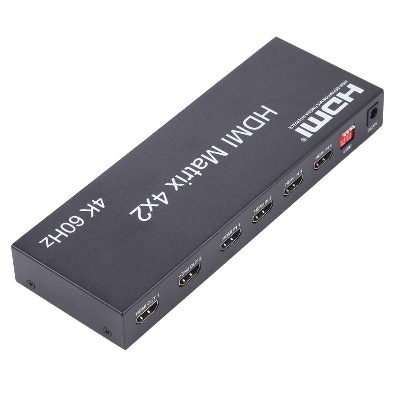 HDMI 4x2 Matrix Switcher / Splitter with Remote Controller, Support ARC / MHL / 4Kx2K / 3D, 4 Ports