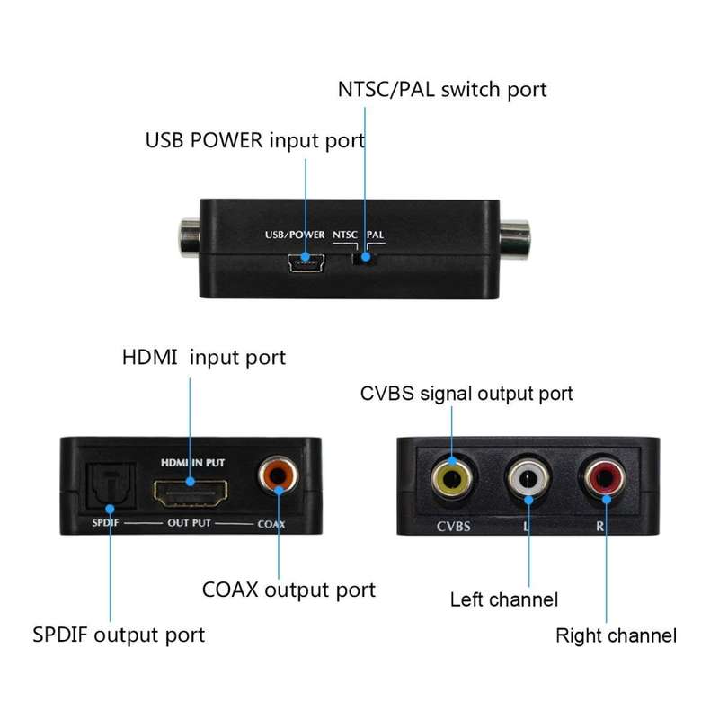 NEWKENG NK-8S SCART + HDMI to HDMI 720P / 1080P HD Video Converter Adapter Scaler Box