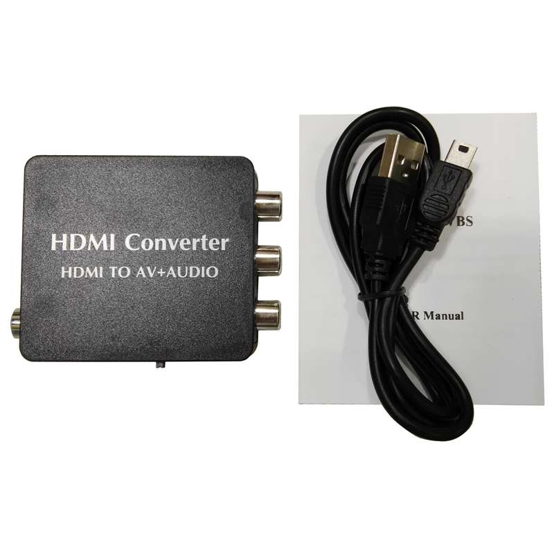 HDMI to AV Audio Converter Support SPDIF Coaxial Audio NTSC PAL Composite Video HDMI to 3RCA Adapter