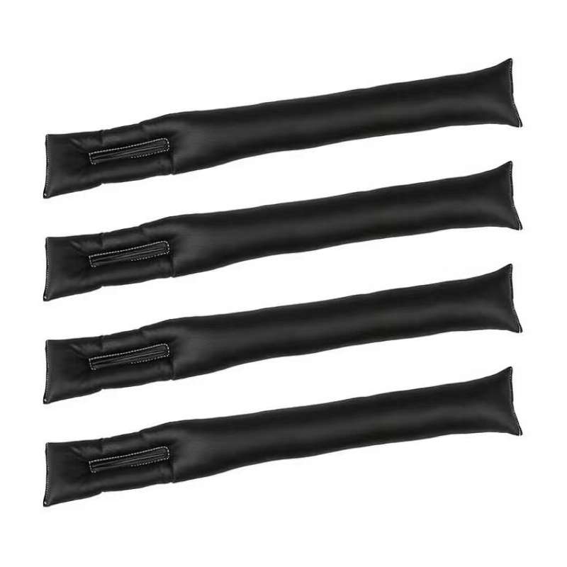 4 PCS Car Styling Accessories Seat Gap Filler Leather Pad Spacer Protective Softer Bar Slot Plug Car