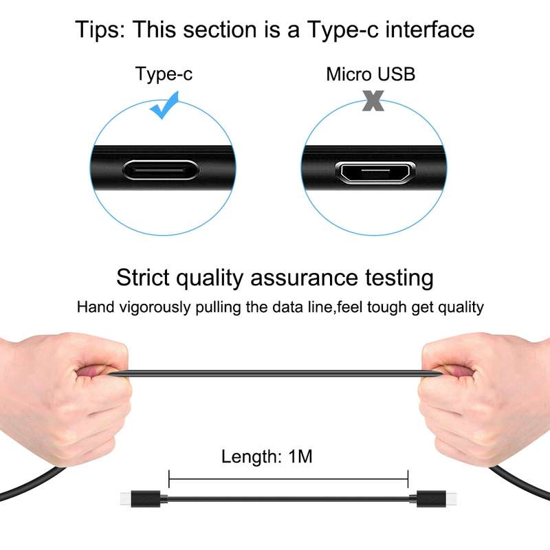 HAWEEL 25W 3A Type-C / USB-C to Type-C / USB-C PD Fast Charging Data Cable, Length: 1m
