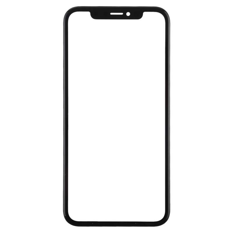 Front Screen Outer Glass Lens with Frame & OCA Optically Clear Adhesive for iPhone 11(Black)
