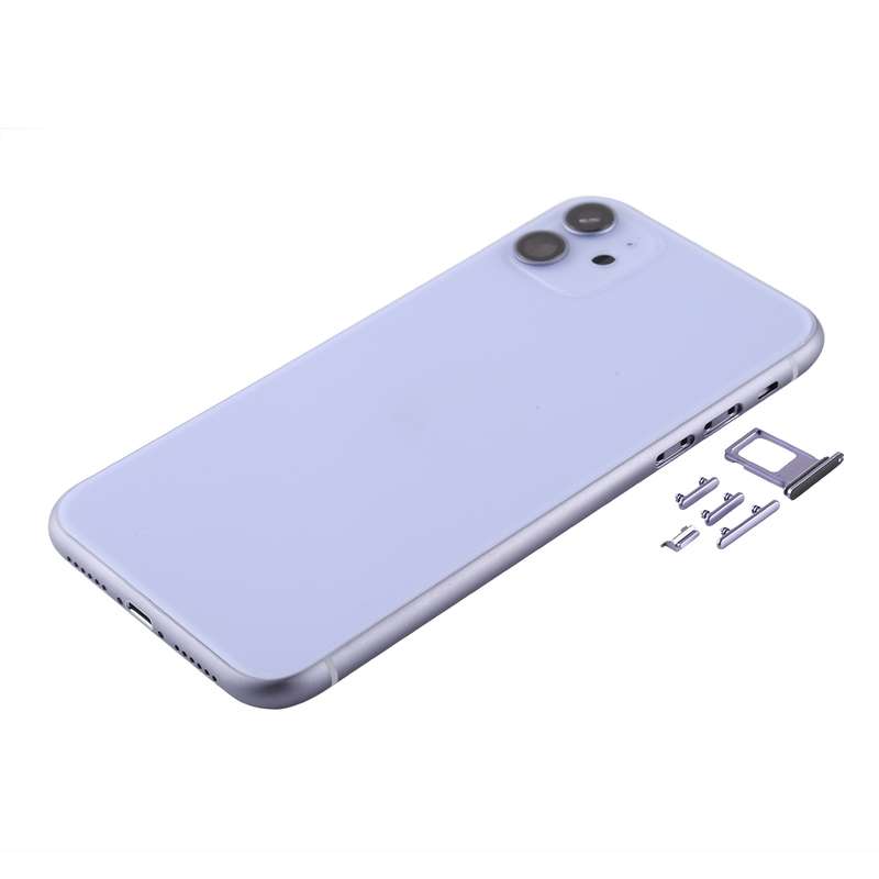 Back Housing Cover with SIM Card Tray & Side keys & Camera Lens for iPhone 11(Green)