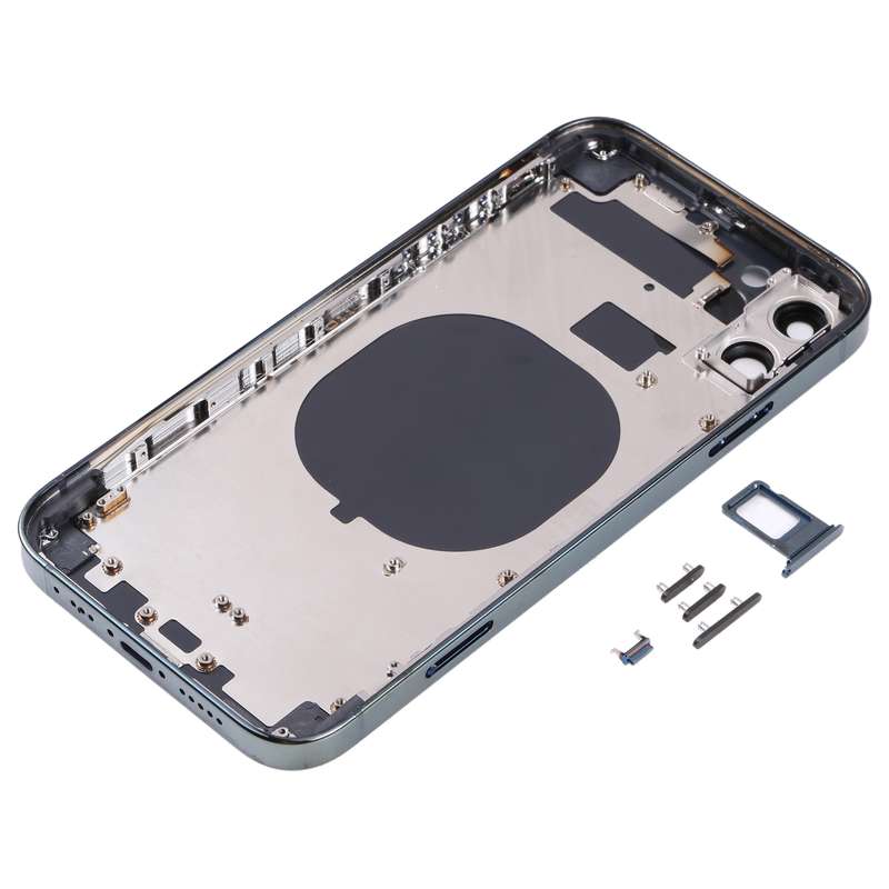 Electroplated Frame Back Housing Cover with Appearance Imitation of iP13 Pro for iPhone 11(Green)