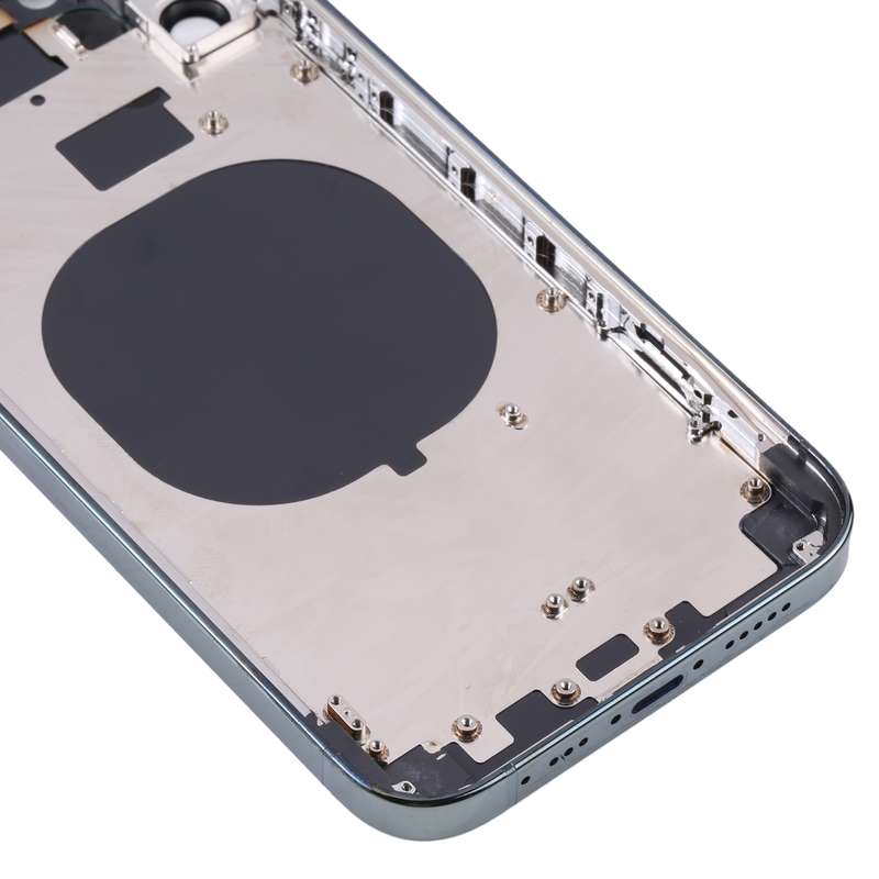 Electroplated Frame Back Housing Cover with Appearance Imitation of iP13 Pro for iPhone 11(Green)