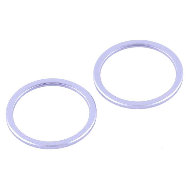 2 PCS Rear Camera Glass Lens Metal Protector Hoop Ring for iPhone 12(Red)