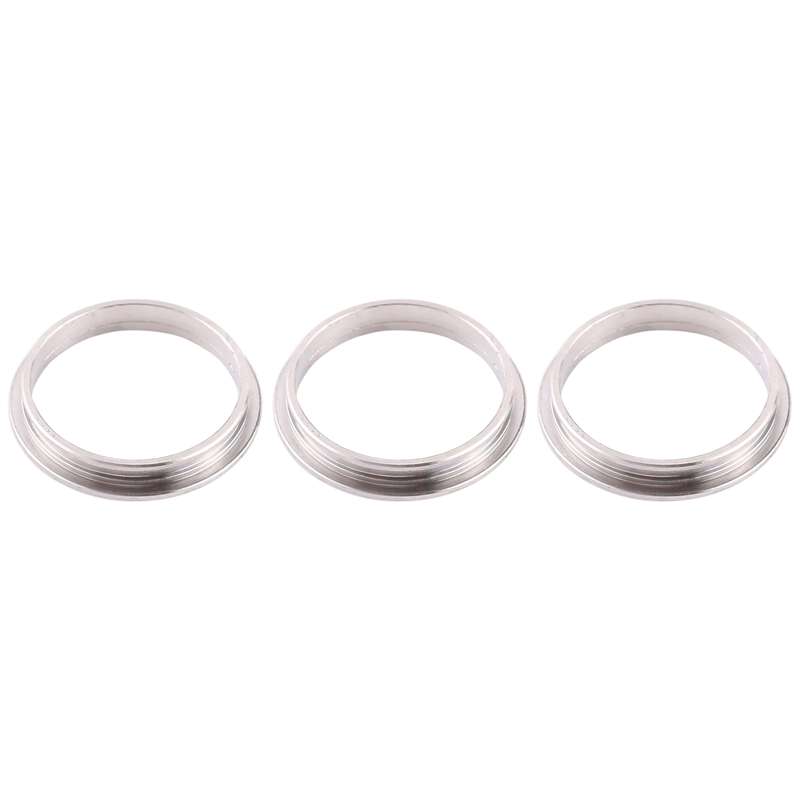 3 PCS Rear Camera Glass Lens Metal Protector Hoop Ring for iPhone 12 Pro(Graphite)