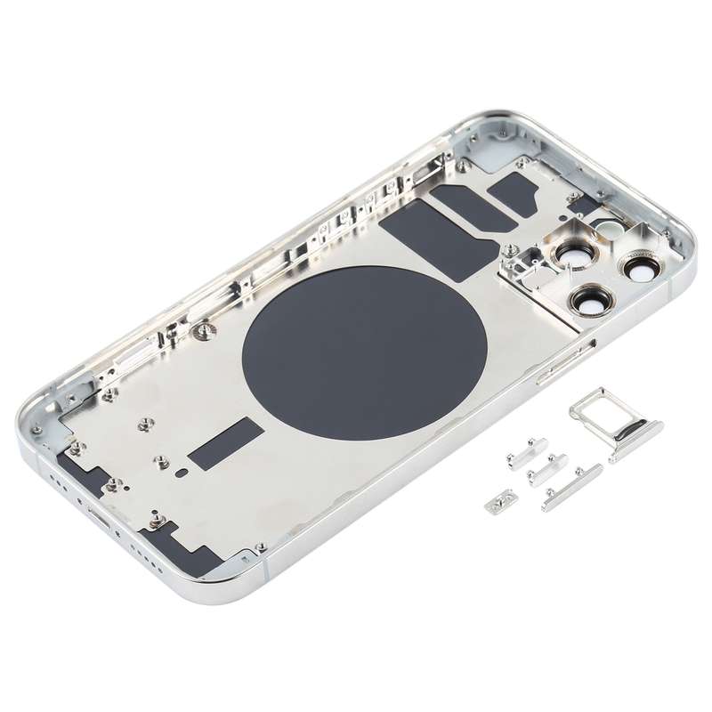 Back Housing Cover with SIM Card Tray & Side Keys & Camera Lens for iPhone 12 Pro(Black)
