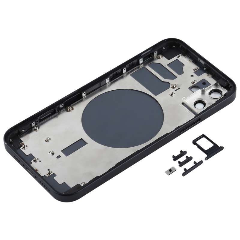 Back Housing Cover with SIM Card Tray & Side Keys & Camera Lens for iPhone 12(White)