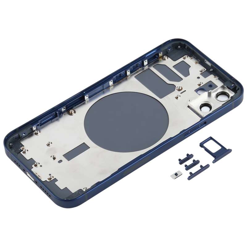 Back Housing Cover with SIM Card Tray & Side Keys & Camera Lens for iPhone 12(White)