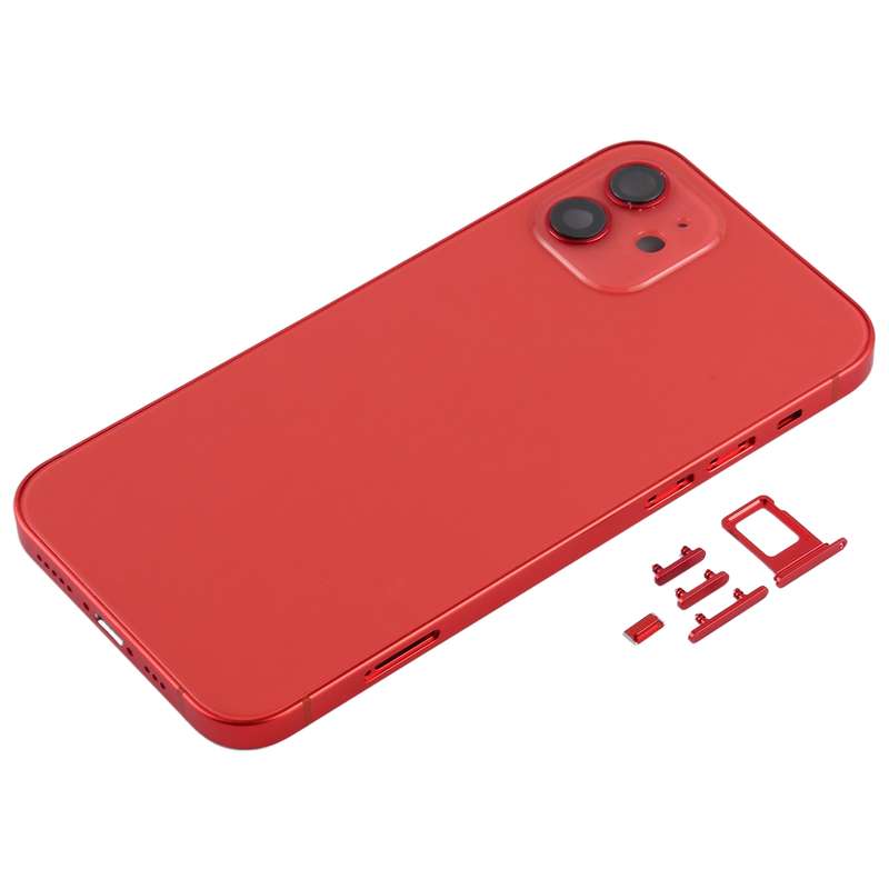 Back Housing Cover with SIM Card Tray & Side Keys & Camera Lens for iPhone 12(White)