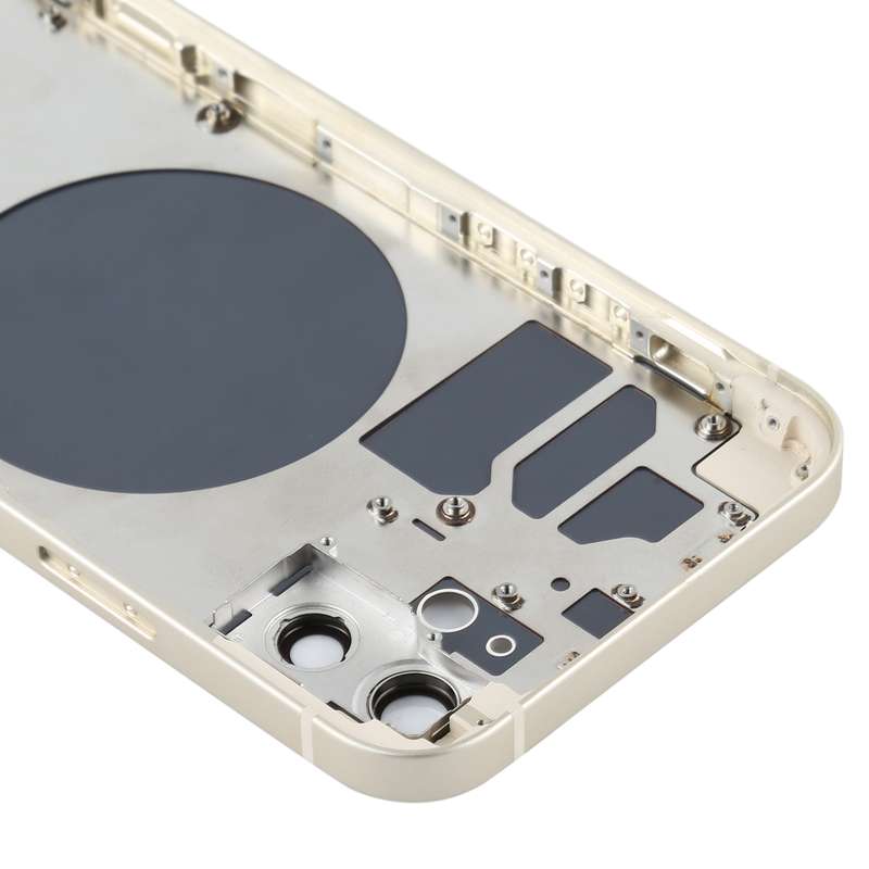 Back Housing Cover with SIM Card Tray & Side Keys & Camera Lens for iPhone 12 Pro(Black)