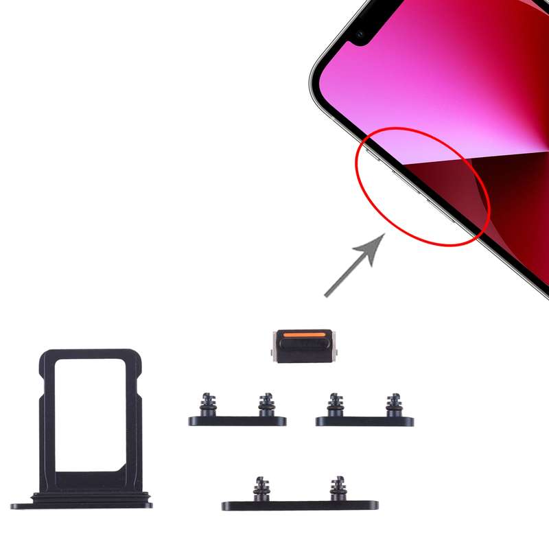 SIM Card Tray + Side Keys for iPhone 13(Starlight)