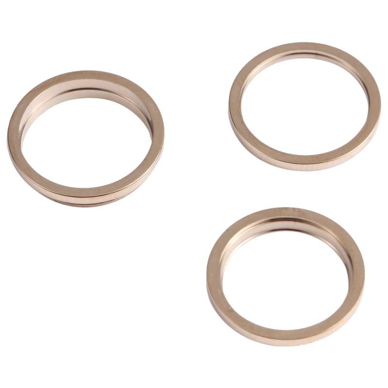 3 PCS Rear Camera Glass Lens Metal Outside Protector Hoop Ring for iPhone 13 Pro(Gold)