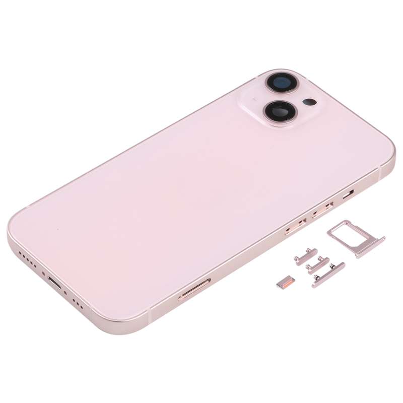 Back Housing Cover with SIM Card Tray & Side Keys & Camera Lens for iPhone 13(Black)