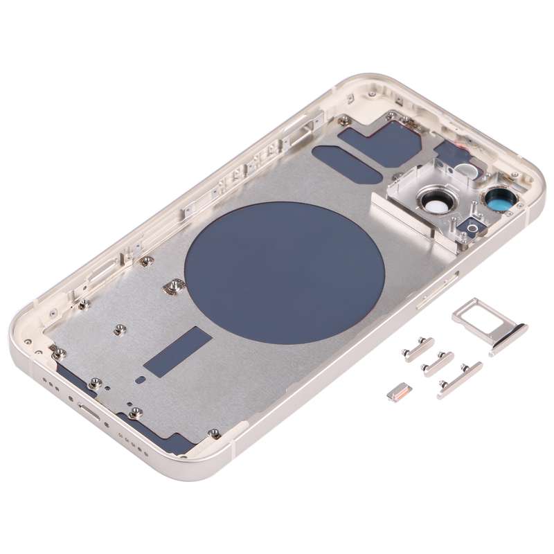Back Housing Cover with SIM Card Tray & Side Keys & Camera Lens for iPhone 13(Black)