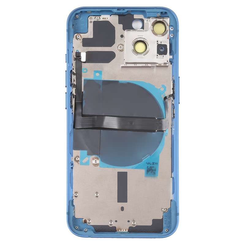 For iPhone 13 Battery Back Cover with Side Keys & Card Tray & Power + Volume Flex Cable & Wireless C