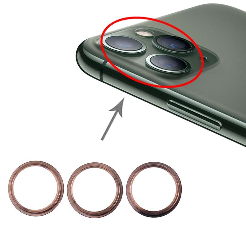 3 PCS Rear Camera Glass Lens Metal Protector Hoop Ring for iPhone 11 Pro & 11 Pro Max(Grey)