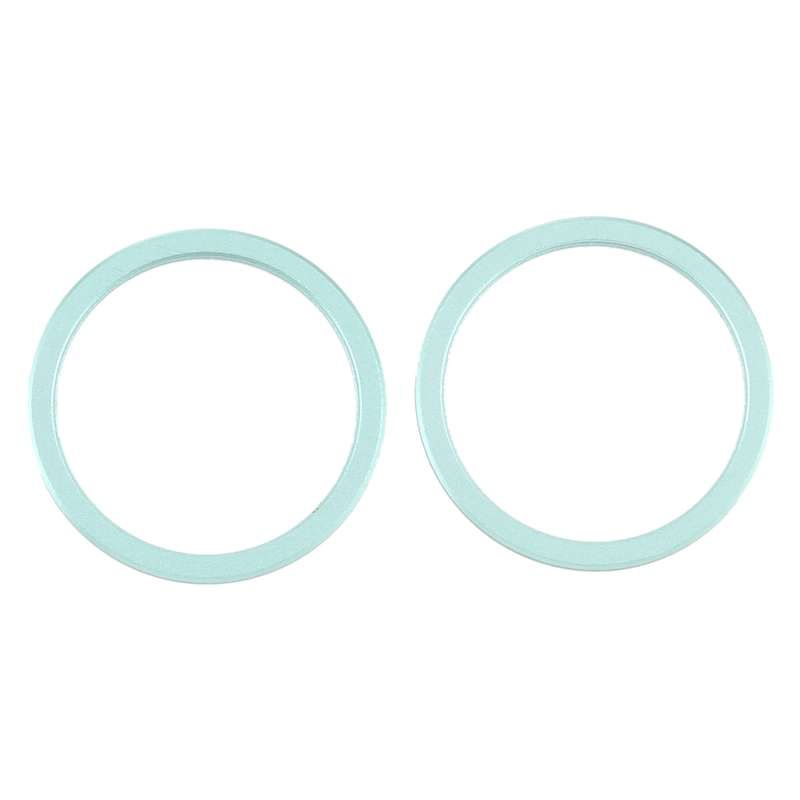 2 PCS Rear Camera Glass Lens Metal Protector Hoop Ring for iPhone 12 Mini(White)