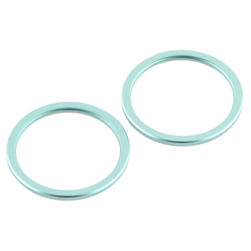 2 PCS Rear Camera Glass Lens Metal Protector Hoop Ring for iPhone 12 Mini(White)