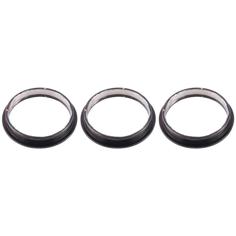 3 PCS Rear Camera Glass Lens Metal Protector Hoop Ring for iPhone 12 Pro Max(Graphite)