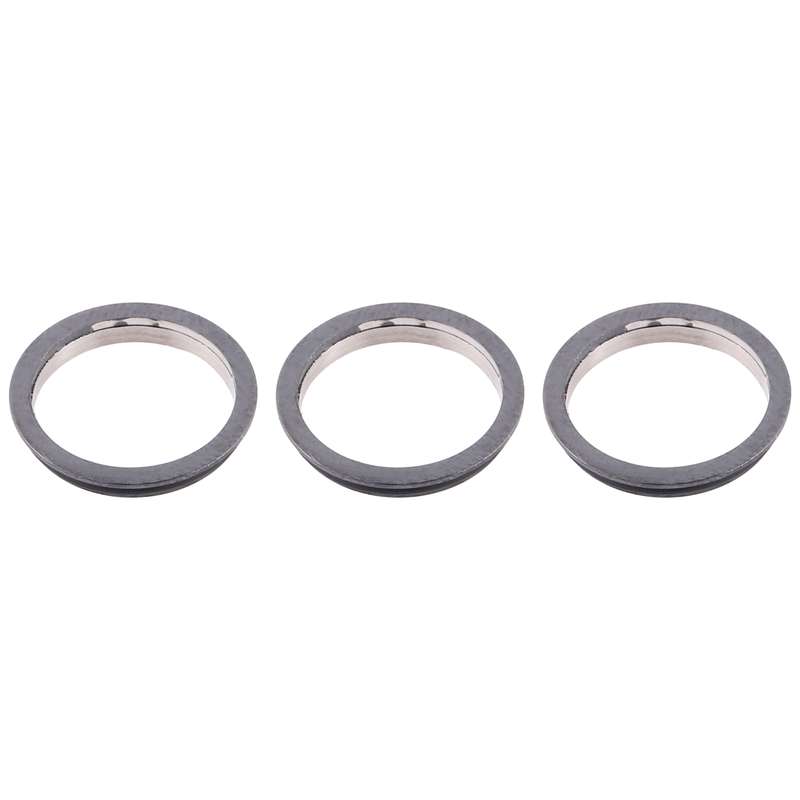3 PCS Rear Camera Glass Lens Metal Protector Hoop Ring for iPhone 12 Pro Max(Graphite)