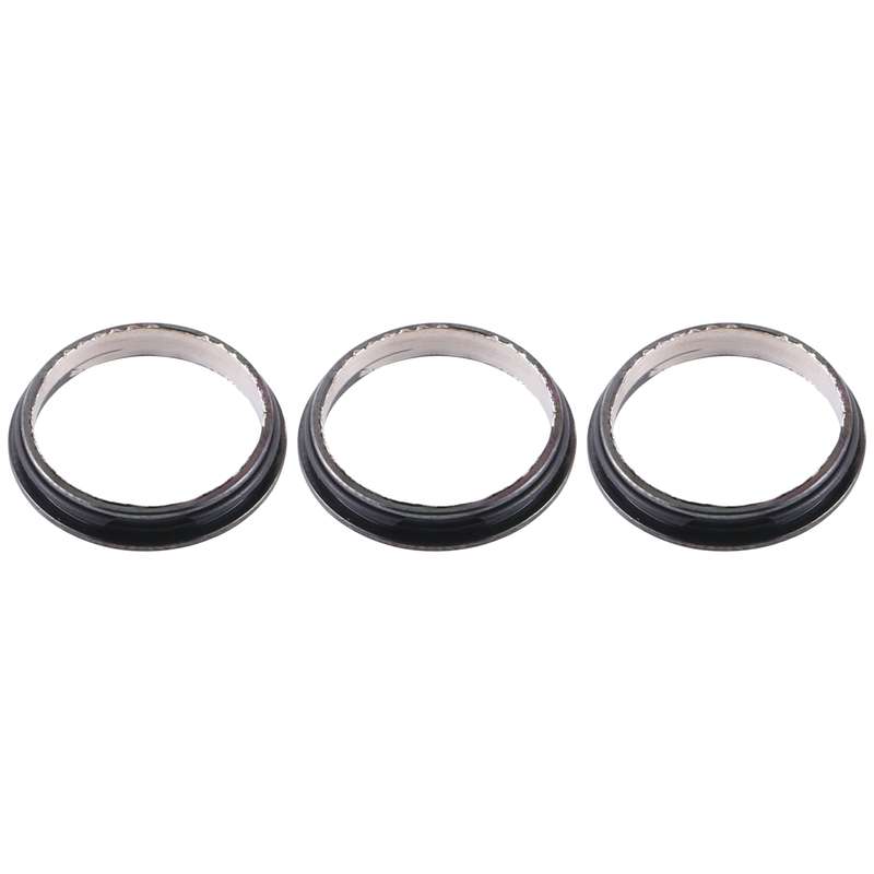 3 PCS Rear Camera Glass Lens Metal Protector Hoop Ring for iPhone 12 Pro Max(Graphite)