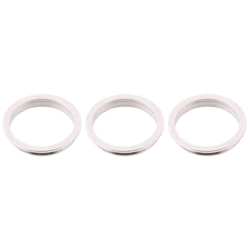3 PCS Rear Camera Glass Lens Metal Protector Hoop Ring for iPhone 12 Pro Max(Graphite)