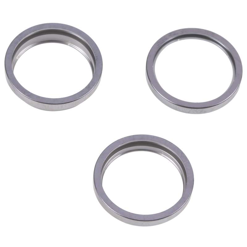 For iPhone 14 Pro Max 3PCS Rear Camera Glass Lens Metal Outside Protector Hoop Ring(Gold)