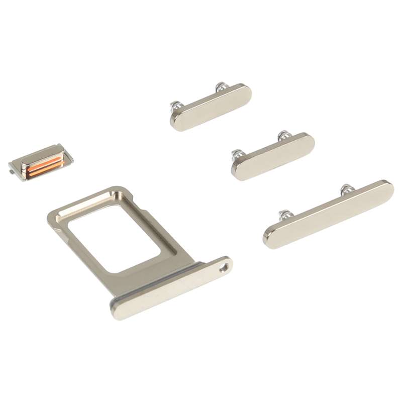 SIM Card Tray + Side Keys for iPhone 14 Pro(Silver)
