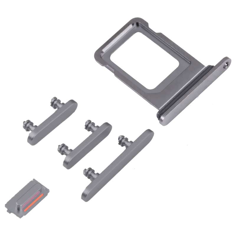 SIM Card Tray + SIM Card Tray + Side Keys for iPhone 14 Pro (Black)