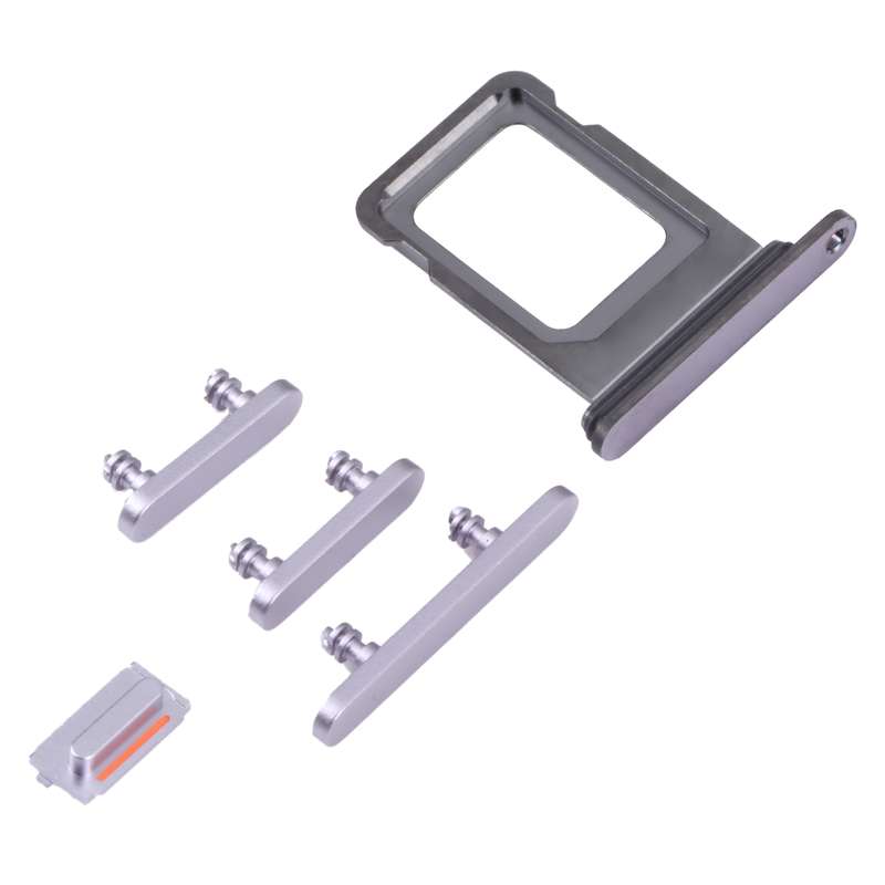 SIM Card Tray + SIM Card Tray + Side Keys for iPhone 14 Pro (Black)