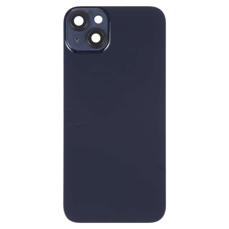 Glass Battery Back Cover with Holder for iPhone 14(Black)