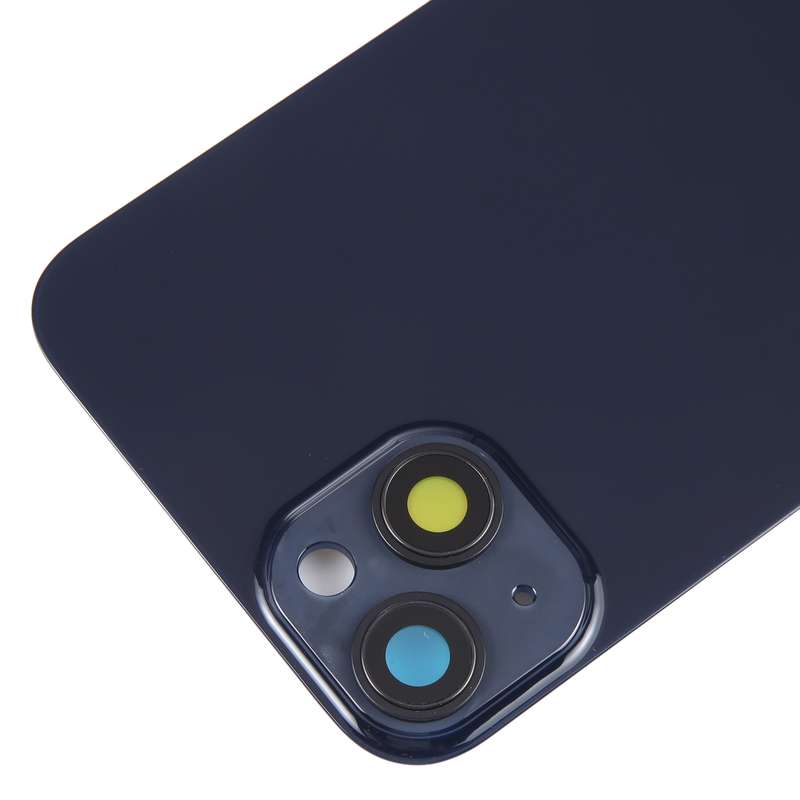 Glass Battery Back Cover with Holder for iPhone 14(Black)