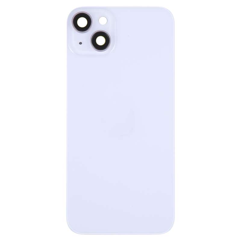 Glass Battery Back Cover with Holder for iPhone 14 Plus(Black)