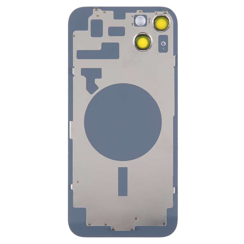 Glass Battery Back Cover with Holder for iPhone 14 Plus(Black)