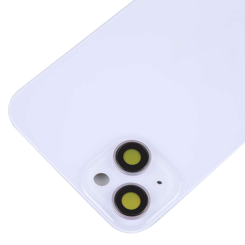 Glass Battery Back Cover with Holder for iPhone 14 Plus(Purple)
