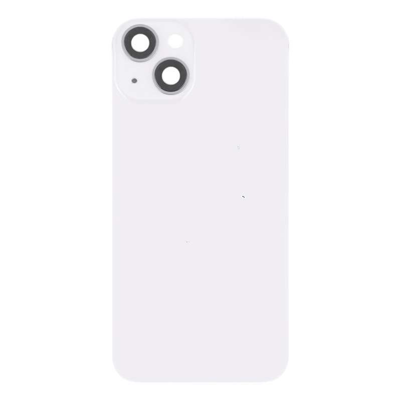 For iPhone 14 Glass Battery Back Cover with Flash Bracket + Wireless Charging Module(Black)