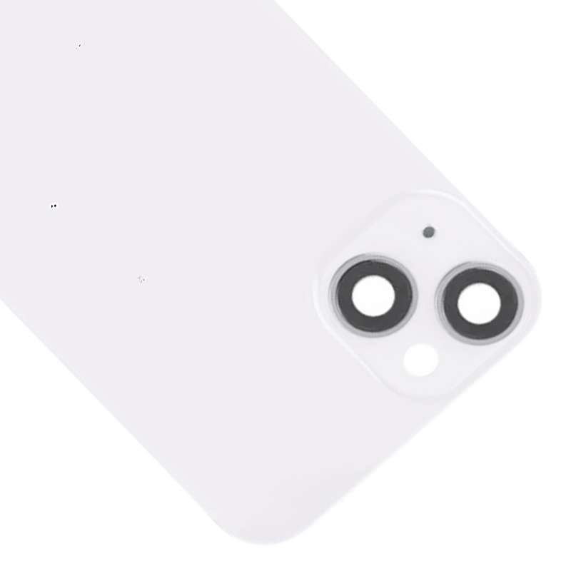 For iPhone 14 Glass Battery Back Cover with Flash Bracket + Wireless Charging Module(Black)
