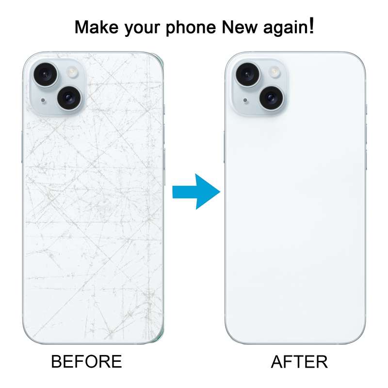 For iPhone 15 Glass Battery Back Cover(Blue)