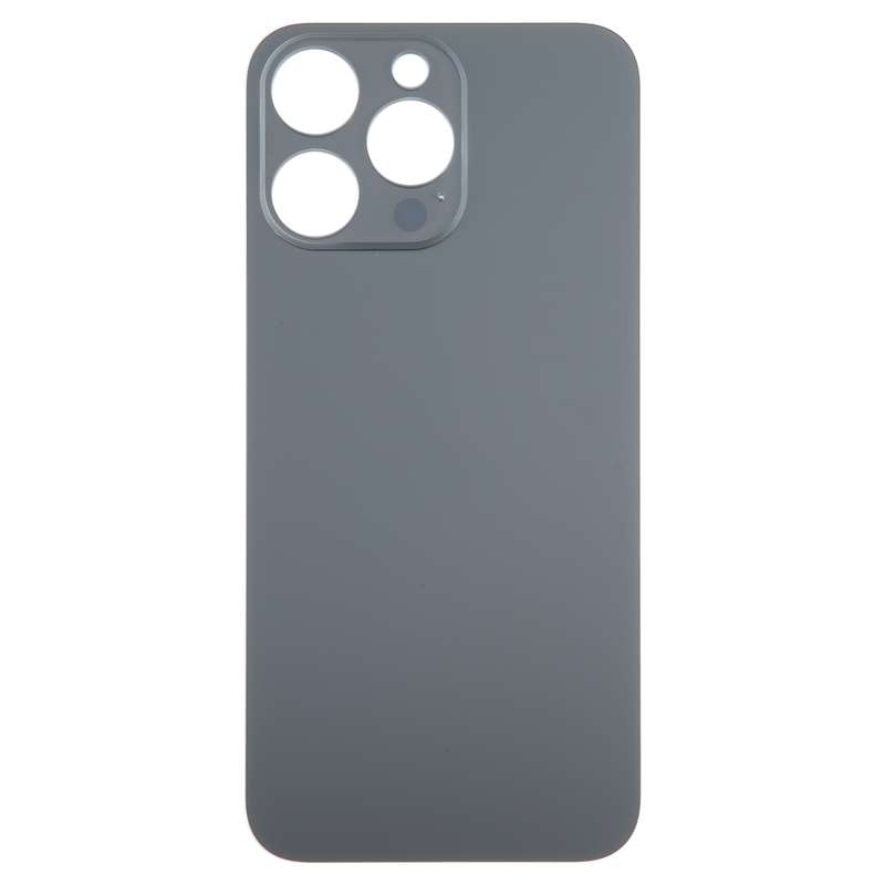 For iPhone 15 Pro Glass Battery Back Cover(Black)