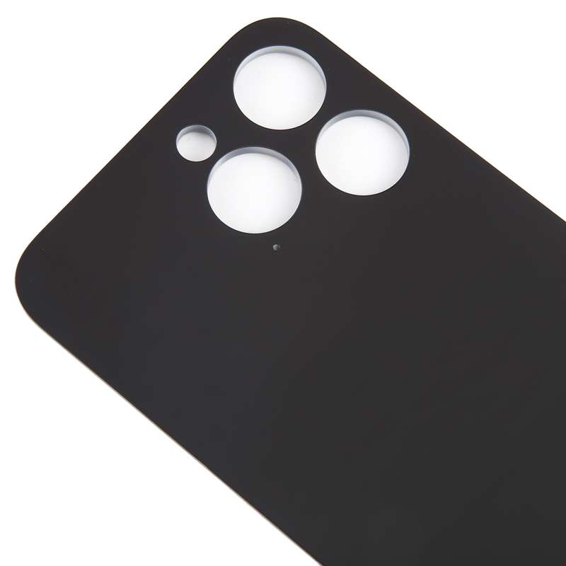 For iPhone 15 Pro Glass Battery Back Cover(Black)